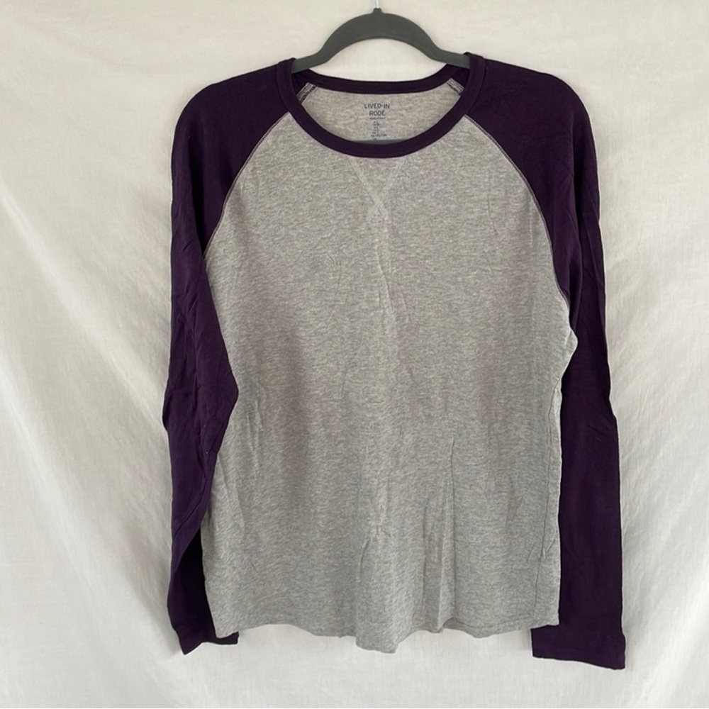 VGUC Gap Men’s Ragland Tee - Purple/Gray - Sz Large